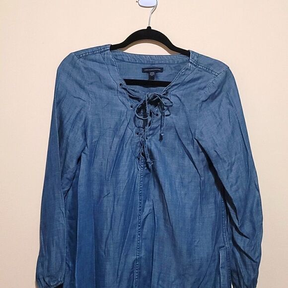 American Eagle Blue Jeans Tunic Dress Sz Small - Picture 5 of 9